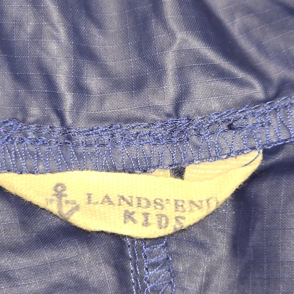 Land's End Kids Blue and Gray Raincoat Size Medium